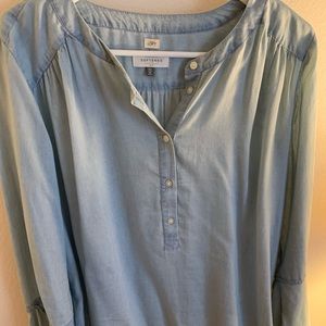 Chambray Shirt with Bell sleeve
